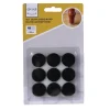 18 pieces feutre adh rond noir 25 mm