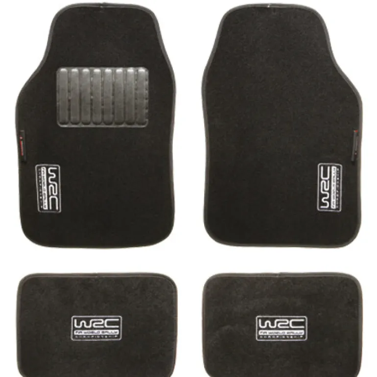 4 tapis de sol noirs