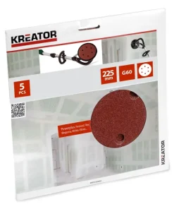 5 x papier abrasif 225 mm K60
