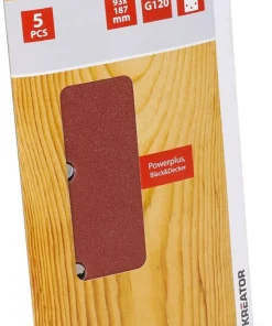 5 x papier abrasif 93 x 187 mm K120