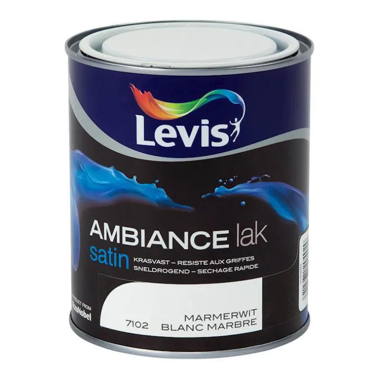 Ambiance laque satin blanc marbre 750 ml