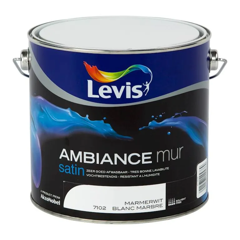 Ambiance mur satin blanc marbre 2,5 L