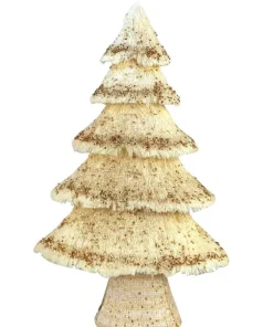 Arbre noële creme et or L