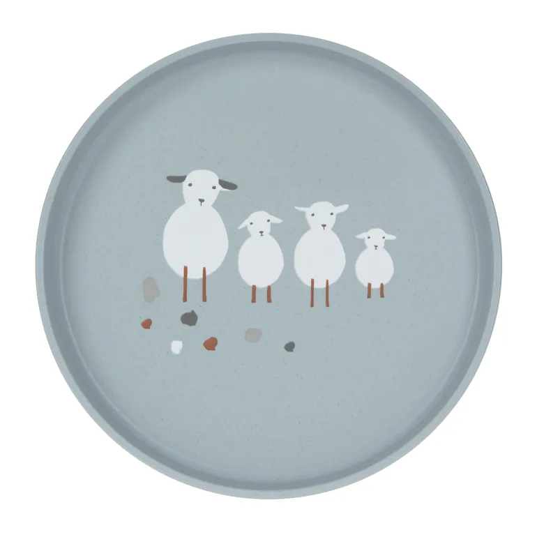 Assiette Enfant - Tiny Farmer Mouton Bleu