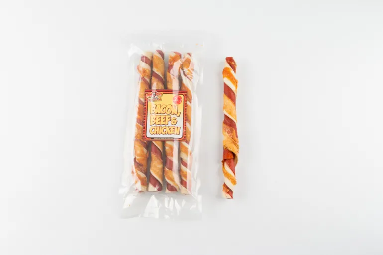 Bacon beef chicken roll 25 cm - 4 pièces