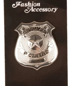 Badge de police argenté