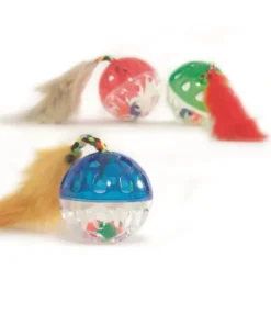 Balle avec souris peluche ass