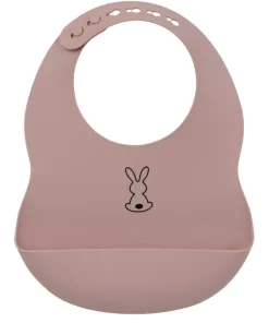 Bavoir Silicone Vieux Rose