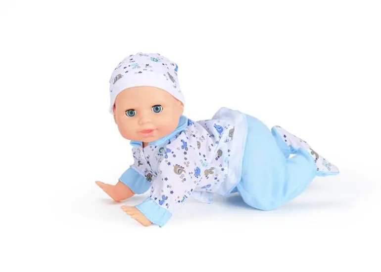 Bébé rampant avec sons