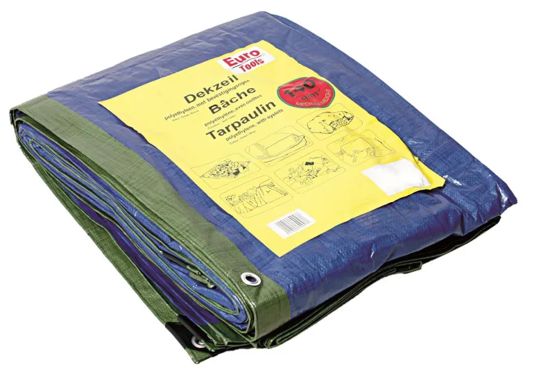 Bâche 6x10m 140g vert/bleu