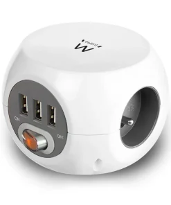 Bloc multiprise cubique compact avec des ports USB EW3952