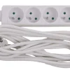 Bloc multi-prises avec corde 5 m blanc 4 x 16 A