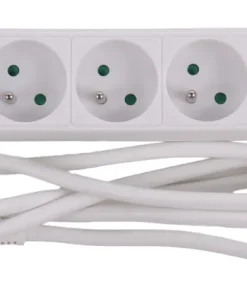 Bloc multi-prises avec corde 1,5 m blanc 4 x 16 A