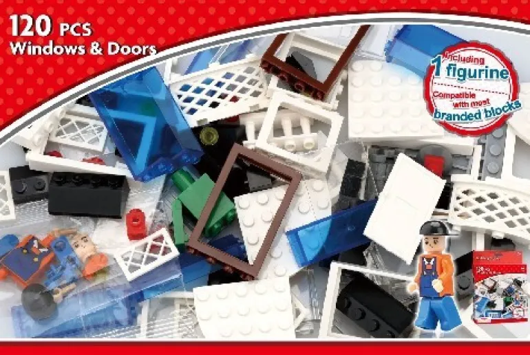 Blocs de construction Vitres & Portes 120 pièces