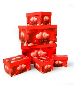 Boîte cadeau coeurs ballon