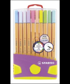 Boîte de 20 feutres fins couleurs pastel