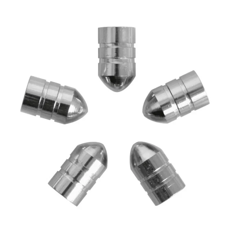 Bouchons de valve argent 5 pièces