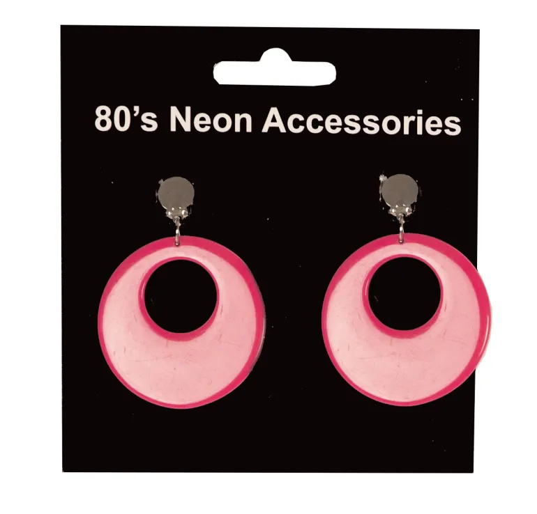 Boucles d'Oreilles Fluo Fuchsia