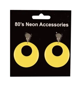 Boucles d'Oreilles Fluo Jaune