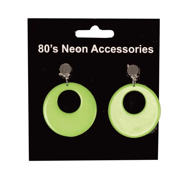 Boucles d'Oreilles Fluo Vert