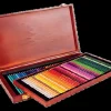 Box en bois avec 80 crayons