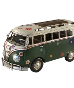 Bus Métal Avec Fleurs Decoratif