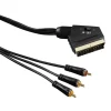 Cable audio/video scart 3 RCA 1,5 m 3 star