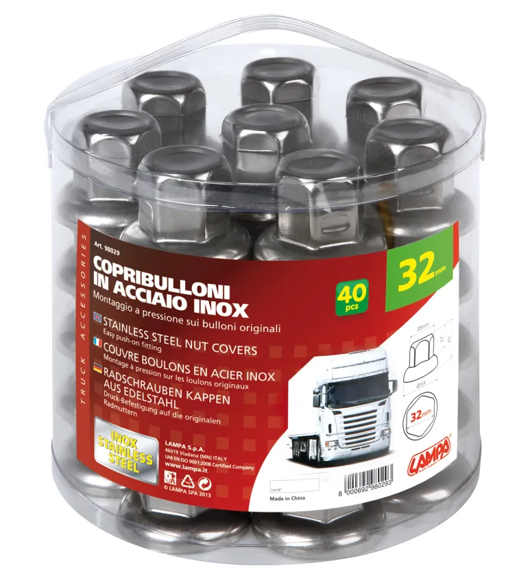 Cache Ecrous RVS x40 32mm
