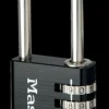 Cadenas 40 mm aluminium 6 mm diamètre noir