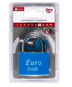 Cadenas 50 mm bleu + 2 clés