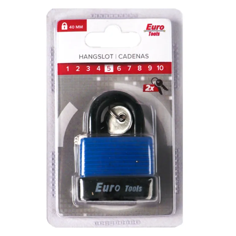 Cadenas 40 mm bleu + 2 clés