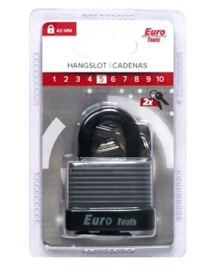 Cadenas 40 mm grijs + 2 clés
