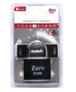 Cadenas 40 mm noir + 2 clés
