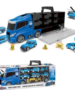 Camion coffret + véhicules bleu