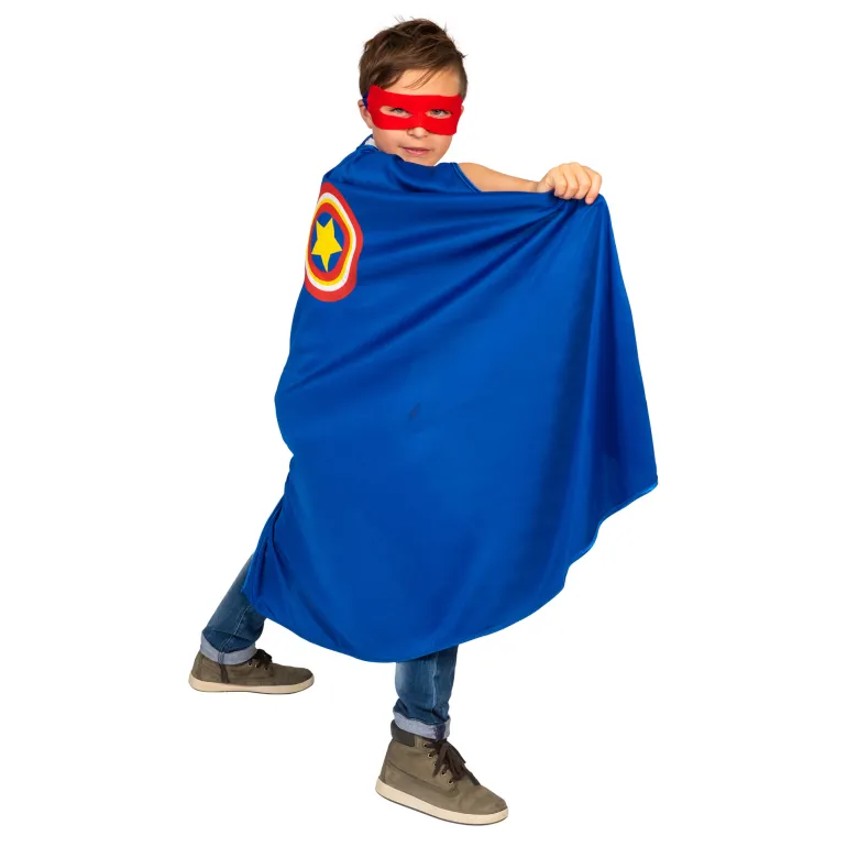 Cape Superhero Bleu