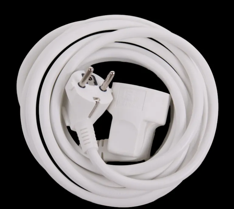 Câble de rallonge 5 m blanc 3 x 1,5 mm 16 A