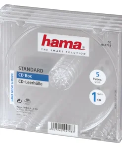 Cd-box transparent 5 pièces