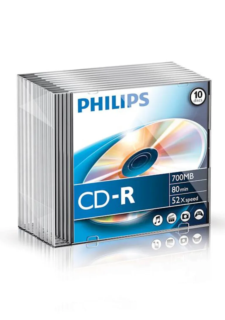 CD-R 80 min / 700 MB slim case 10 pièces