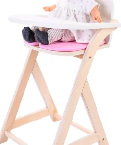 Chaise de poupée Rose/Blanc