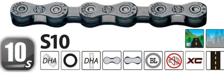 Chaîne argent 10 vitesses