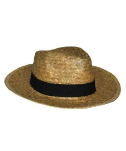 Chapeau de cow-boy paille avec ceinture noire