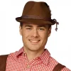 Chapeau Tyrolien Marron En Feutre