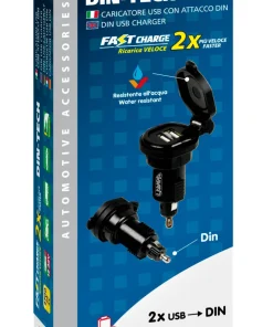 Chargeur 2x USB Prise DIN - 2700 mA-12/32V