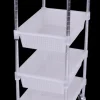 Chariot avec 4 plateaux blanc 93 cm