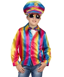 Chemise Disco Arc-en-ciel Garçon - Taille 140