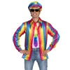 Chemise disco arc-en-ciel homme - Taille 52/54