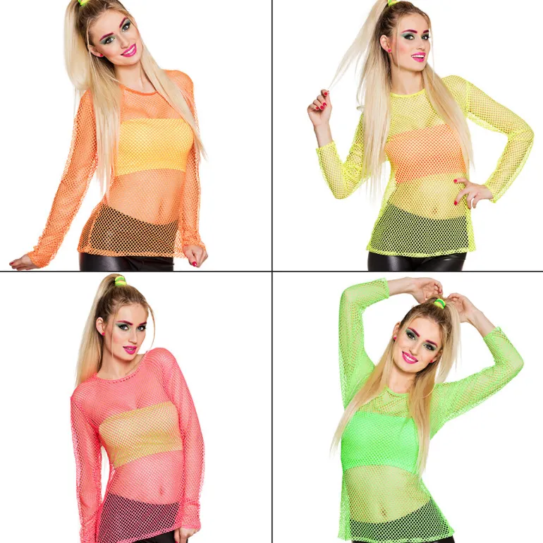 Chemise en Résille Fluo 4 Couleurs