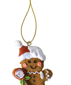 Cintre de Noël pain d'épice avec sucette 9,5cm