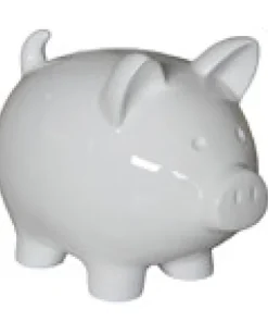 Cochon décoratif gloss blanc H29