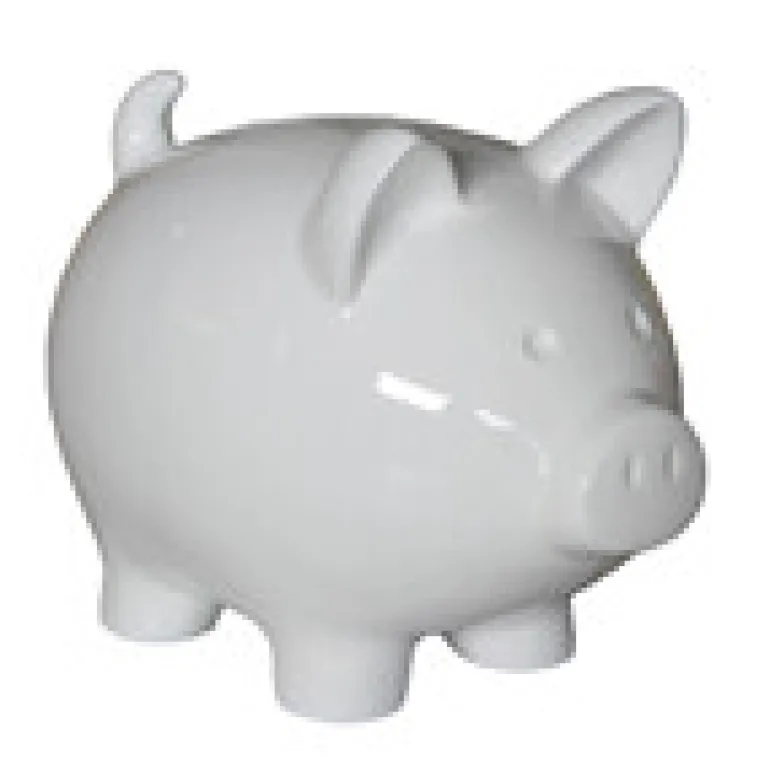 Cochon décoratif gloss blanc H29